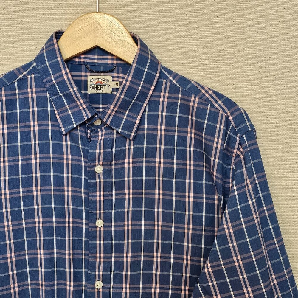 Faherty Long Sleeve Button Down L
